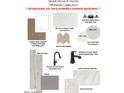 Design selections with cabinets, counters, flooring, backsplash, faucet, paint, and tile options at 26031 S 228Th Pl, Queen Creek, AZ 85142