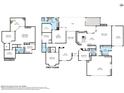 Clear floor plan displaying room layouts and dimensions for the first floor and basement levels at 8604 S Oak St, Tempe, AZ 85284