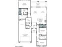 Detailed floor plan showcasing the layout of the home including the kitchen, bedrooms, and living spaces at 20113 W Campbell Ave, Buckeye, AZ 85396