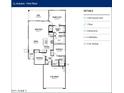 Detailed floor plan showcasing a three-bedroom layout, two bathrooms, kitchen, and two-car garage at 24254 W Agora Ln, Buckeye, AZ 85326