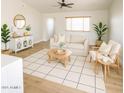 Inviting living room with a neutral color palette, modern furnishings, and ample natural light at 514 N 74Th St, Scottsdale, AZ 85257
