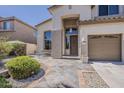 Charming front yard with tiled walkway and seating area near the entry at 1441 E Folley Pl, Chandler, AZ 85225
