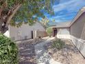 Backyard landscaping, a gravel bed, and a cement pathway for outdoor enjoyment at 30517 N Maple Chase Dr, San Tan Valley, AZ 85143