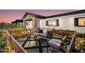 Inviting front porch boasts stylish outdoor seating for relaxing at 8708 E Rancho Vista Dr, Scottsdale, AZ 85251