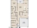 Detailed floor plan showcasing the layout of a home, including bedrooms, bathrooms, kitchen, and living areas at 16189 W Bajada Rd, Surprise, AZ 85387