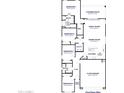 Detailed first-floor plan showcasing four bedrooms, two bathrooms, and an open kitchen at 24254 W Hacienda Ave, Buckeye, AZ 85326