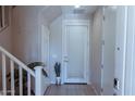 Welcoming entryway with tiled floor, white door with window, and indoor plants at 1183 S Tumbleweed Ln, Chandler, AZ 85286
