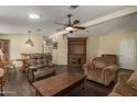 Spacious living room with dark wood floors and comfortable seating at 215 N Power Rd # 21, Mesa, AZ 85205