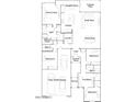 Detailed floor plan showcasing a spacious layout with bedrooms, bathrooms, and a 3-car tandem garage at 14949 W Cottontail Ln, Surprise, AZ 85387