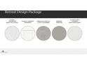 Selections from the Retreat Design Package, featuring neutral countertops, cabinetry, floor tile, and bedroom carpet at 4924 S 232Nd Ln, Buckeye, AZ 85326