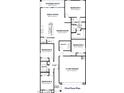 Layout showing an open floor plan with a spacious living room, kitchen, bedrooms, and bathrooms at 2317 S 125Th Dr, Avondale, AZ 85323