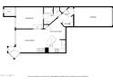 Layout of this home that contains a living room, eat-in kitchen, laundry, bath, bedroom, and garage at 3633 N 3Rd Ave -- # 1035, Phoenix, AZ 85013
