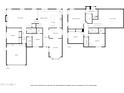 Detailed floorplan showcasing layout of rooms including bedrooms, kitchen, and garage on two floors at 5596 W Mercer Ln, Glendale, AZ 85304