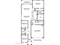 Detailed floor plan featuring 3 bedrooms, 2 baths, kitchen, dining, great room, covered patio, and a two-car garage at 2325 S 125Th Dr, Avondale, AZ 85323