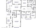 Detailed floor plan showcasing the layout of the home's first and second floors, including room dimensions at 24238 W Hacienda Ave, Buckeye, AZ 85326