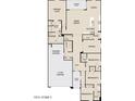 Spacious floor plan featuring a primary suite, modern kitchen, great room, tandem garage, and multiple bedrooms at 15731 W Brown St, Waddell, AZ 85355