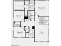 Upstairs floor plan featuring primary suite, tech space, three bedrooms, two bathrooms and a loft at 3944 E Ghost Flower Ln, San Tan Valley, AZ 85140