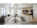 An open-plan living room with modern furnishings offering comfortable and stylish living space at 854 S San Marcos Bldg 6 -- # A, Apache Junction, AZ 85120