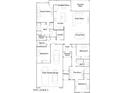 Detailed floorplan showcasing the layout with the spacious bedrooms, kitchen, and 3-Bay Tandem Garage at 7848 W Tether Trl, Peoria, AZ 85383