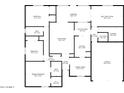 Detailed floor plan showcasing the layout of the home, including room dimensions and flow at 4117 E Carol Ave, Mesa, AZ 85206