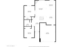 Detailed floor plan showcasing the layout of the home, including dimensions of rooms and key areas on the first floor at 8094 E Via Del Vencino --, Scottsdale, AZ 85258