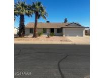 Charming single-story home with a well-maintained front yard and mature palm trees at 1302 W Estrella Dr, Chandler, AZ 85224
