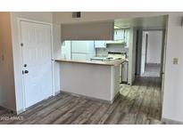 Updated kitchen features wood cabinets, granite counters and new appliances at 540 N May St # 2109, Mesa, AZ 85201