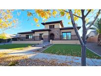 Two-story home with stone accents and landscaping at 2285 E Mead Dr, Gilbert, AZ 85298