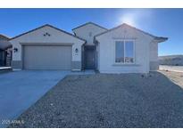 New single-story home with attached garage and desert landscaping at 23327 W Florence Ave, Buckeye, AZ 85326