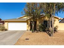 Single-story house with a white garage door and desert landscaping at 12640 W Florence St, Avondale, AZ 85323