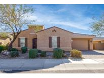 Single-story home with a two-car garage and desert landscaping at 4219 N 161St Ave, Goodyear, AZ 85395