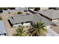 Aerial view of a single story home with a gray roof at 12432 W Fieldstone Dr, Sun City West, AZ 85375