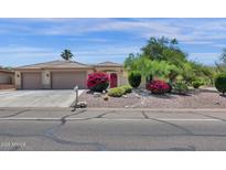 Single-story home with two-car garage and landscaped front yard at 14052 N El Pueblo Blvd, Fountain Hills, AZ 85268