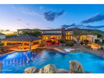 Luxury resort style pool with a spa and outdoor bar at 4090 E Galvin St, Cave Creek, AZ 85331