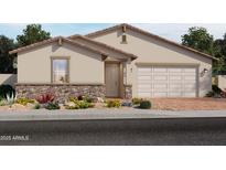 One-story home with a two-car garage and desert landscaping at 35581 N Thicket Way, San Tan Valley, AZ 85144