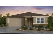 One-story house with brown roof and stone accents at 7822 E Quartet Ave, Mesa, AZ 85212