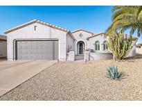 One-story home with gray garage door and desert landscaping at 19612 N Wasson Peak Dr, Surprise, AZ 85387