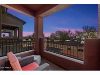 Private balcony with seating area, offering beautiful sunset views at 240 W Juniper Ave # 1173, Gilbert, AZ 85233