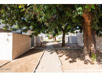 Shaded walkway winds through a well-maintained community with mature trees at 5238 Nw 42Nd Ln, Phoenix, AZ 85019