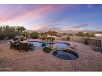 Luxury pool and spa with mountain views at 27627 N 168Th St, Rio Verde, AZ 85263