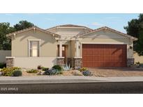 One-story home with brown garage door and stone accents at 4816 N 177Th Ln, Goodyear, AZ 85395