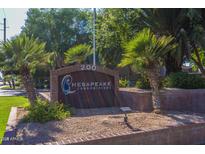 Chesapeake Condominiums sign, welcoming residents and guests to the community at 200 E Southern Ave # 118, Tempe, AZ 85282