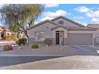 One-story home with attached garage and landscaped front yard at 4109 E Barwick Dr, Cave Creek, AZ 85331