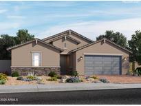 Craftsman style home with stone accents and a two-car garage at 4847 W Hunter Trl, San Tan Valley, AZ 85144