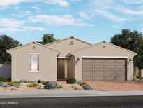 One-story home with a two-car garage and desert landscaping at 4865 W Hunter Trl, San Tan Valley, AZ 85144