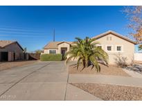 Single-story house with a tan exterior, a palm tree, and a paved driveway at 6902 S 14Th Dr, Phoenix, AZ 85041