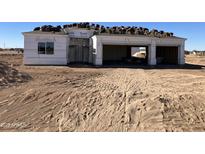 New construction home exterior, showing the front elevation and landscaping at 3730 N Maya Rd, Eloy, AZ 85131