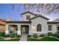 Two-story home with attractive facade and landscaping at 4377 E Leroy St, Gilbert, AZ 85295