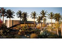 Modern desert home with palm trees and sleek architecture at 9428 E Pinnacle Vista Dr, Scottsdale, AZ 85255