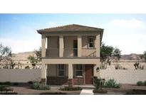 Two-story home with balcony and desert landscaping at 15607 S 181St Dr, Goodyear, AZ 85338